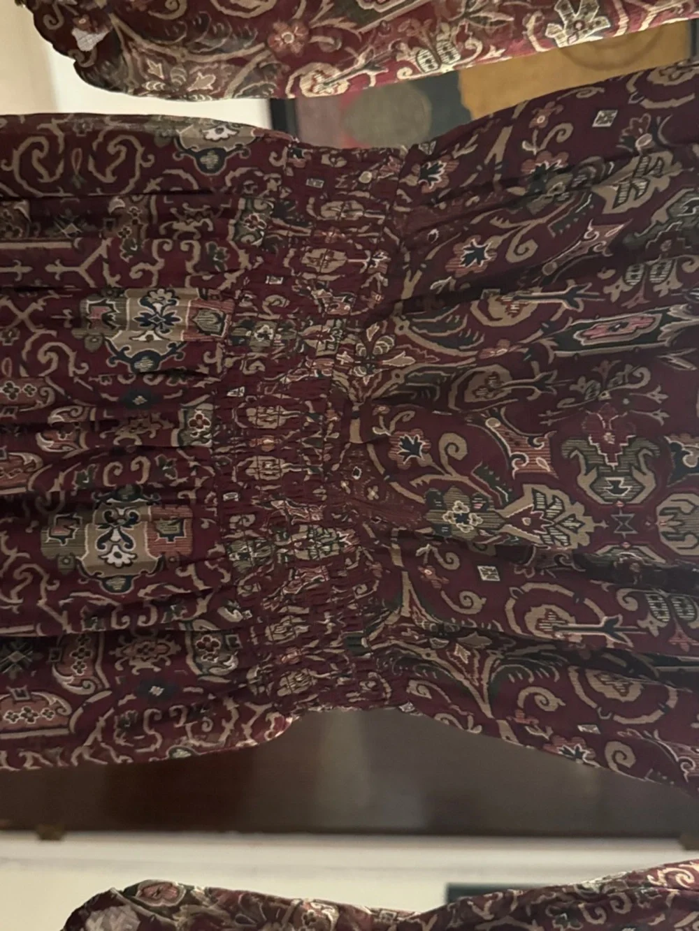 Abercrombie & Fitch Maroon Paisley Maxi Dress